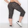 ALWAYS Women's Space Dye Capri Jogger - Skinny Fit Lightweight Premium Soft Stretch Pork Chop Pocket Sweatpants Black S view 4