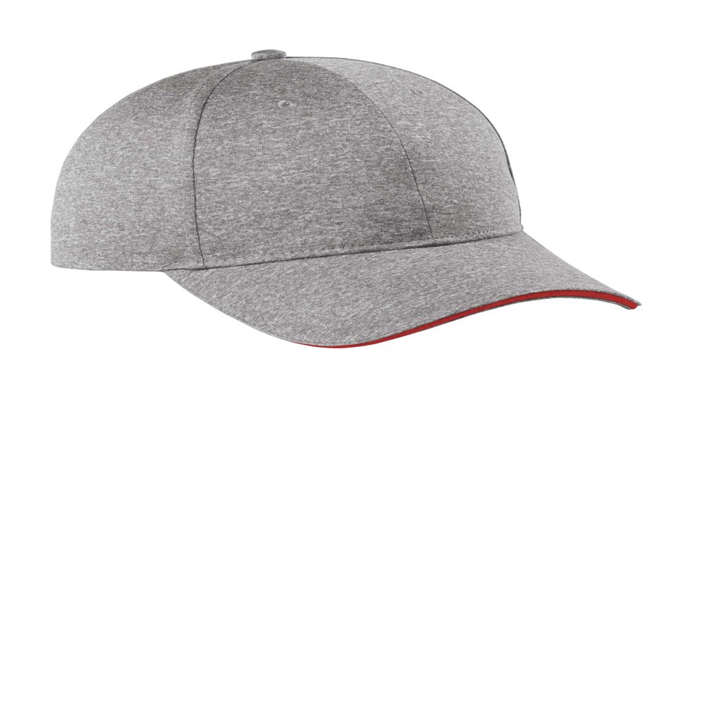 SPORT-TEK Unisex Contender Snapback Cap | Adjustable Moisture Wicking Snapback Hat for Men & Women with Sandwich Bill