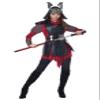 California Costumes Samurai Warrior Costume for Women Large/X-Large Black, Red view 4