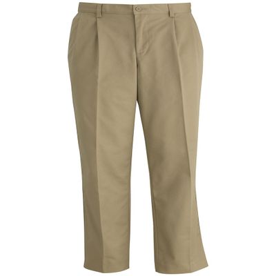 Edwards Garment Mens Utility Chino Pleated Pant Tan