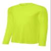SPORT-TEK Long Sleeve PosiCharge Competitor T-Shirt ST350LS, Neon Yellow, Medium view 3
