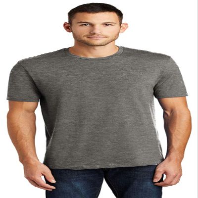 District Perfect Weight  Tee. DT104 4XL Heathered Charcoal