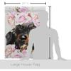 Breeze Decor Dachshund Floral House Flag Pack Dog Puppy Spoiled Paw Canine Fur Pet Nature Farm Animal Creature Embroidery Decoration Banner Small Garden Yard Gift Double-Sided, Made in USA view 2