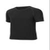 SPORT-TEK Youth Rashguard Tee | Short Sleeve Shirt for Boys & Girls, Athletic Fit Summer Clothing with UPF 50 Rating for Kids Black view 3
