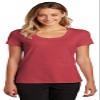 District Women's Flex Scoop Neck Tee DT7501 XXL Heathered Red view 1