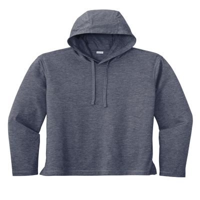 SPORT-TEK Unisex PosiCharge Tri-Blend Wicking Long Sleeve Hoodie, True Navy Heather, Medium