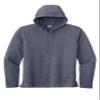 SPORT-TEK Unisex PosiCharge Tri-Blend Wicking Long Sleeve Hoodie, True Navy Heather, Medium view 1