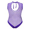 TSSOE Fishnet Lingerie Bodysuit for Women Hollow Out See Through One Piece Monokini Swimsuit Violet Netted One Size view 2