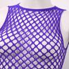TSSOE Fishnet Lingerie Bodysuit for Women Hollow Out See Through One Piece Monokini Swimsuit Violet Netted One Size view 4