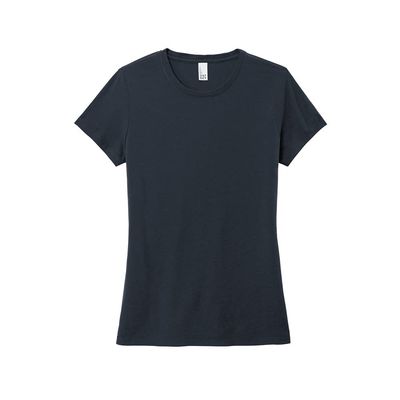 District Women's Perfect Tri Tee. DM130L L New Navy