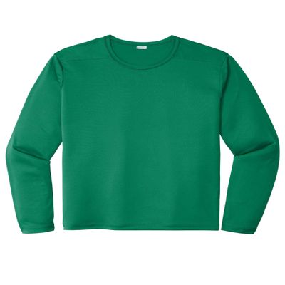 SPORT-TEK Unisex Posi-UV Pro Long Sleeve Tee | Workout T-Shirt for Men & Women, Gym Clothing for Spring & Summer Fashion Kelly Green