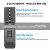 Double Stack Mag Pouch for 9mm/.40 Mags  Universal Magazine Holster with Molle & Belt Clip  OWB Adjustable Magazine Carrier for Glock 17/19, P365, Hellcat Pro Magazine Holder view 3
