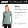 SPORT-TEK Women's PosiCharge Tri-Blend Wicking Long Sleeve Hoodie view 4