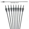 Obert 30pcs 30 Inch Archery Carbon Arrows Spine 500 Hunting Targeting Arrows with Screw-in Arrow Tips for Compound Bow Recurve Bow view 2