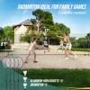Patiassy Portable Badminton Volleyball Pickleball Net for Backyard, 17FT Combo Set with 5.1ft-7.4ft Adjustable Height for Outdoor Driveway Games, 4 Rackets, 3 Shuttlecocks, 1 Ball and Carry Bag view 2