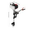 2 Stroke 2.3HP 52cc Gasoline Outboard Motor Fishing Boat Engine with Water Cooling CDI System(2.3HP 2-Stroke Water Cooling) view 2