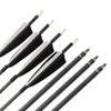 MILAEM 12 Pcs 34 Inch Archery High Percentage Carbon Arrows Spine 500 Practice Hunting Carbon Fiber Arrows with Turkey Feather and Removeable Tips (12pcs Arrow) view 1