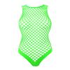 TSSOE Fishnet Lingerie Bodysuit for Women Hollow Out See Through One Piece Monokini Swimsuit Bright Green Netted One Size view 1