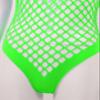 TSSOE Fishnet Lingerie Bodysuit for Women Hollow Out See Through One Piece Monokini Swimsuit Bright Green Netted One Size view 4