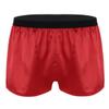TSSOE Men's Silk Satin Boxer Shorts Lounge Sports Swim Trunks Underwear Red Medium view 2