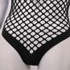 TSSOE Fishnet Lingerie Bodysuit for Women Hollow Out See Through One Piece Monokini Swimsuit Black Netted One Size view 3