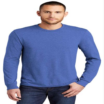 District Perfect Tri Long Sleeve Tee . DM132 XS Royal Frost
