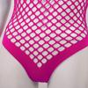 TSSOE Fishnet Lingerie Bodysuit for Women Hollow Out See Through One Piece Monokini Swimsuit Rose Netted One Size view 4