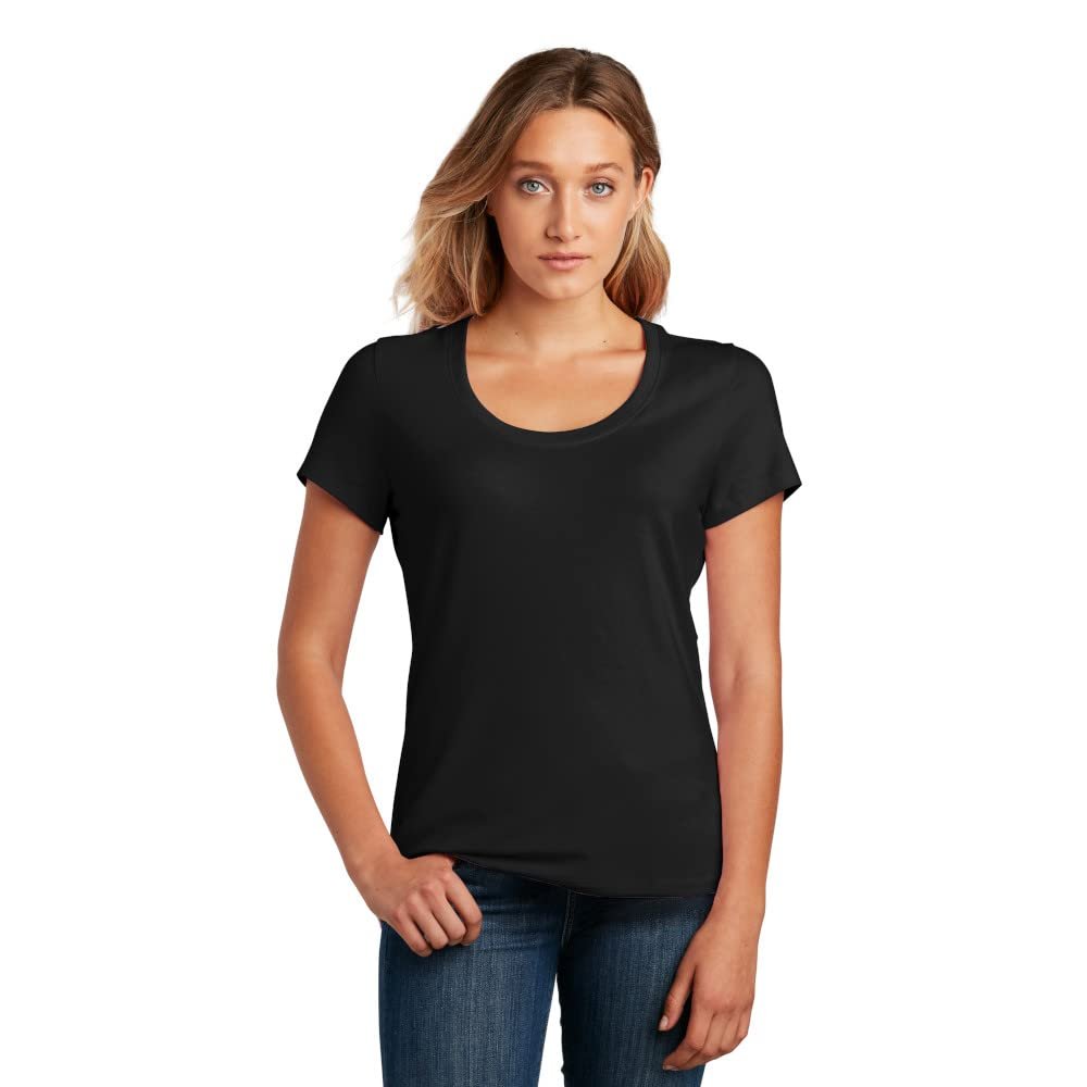 District Women's Flex Scoop Neck Tee DT7501 M Black
