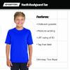 SPORT-TEK Youth Rashguard Tee | Short Sleeve Shirt for Boys & Girls, Athletic Fit Summer Clothing with UPF 50 Rating for Kids True Red view 4