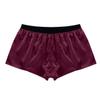 TSSOE Men's Silk Satin Boxer Shorts Lounge Sports Swim Trunks Underwear Wine Red Medium view 4