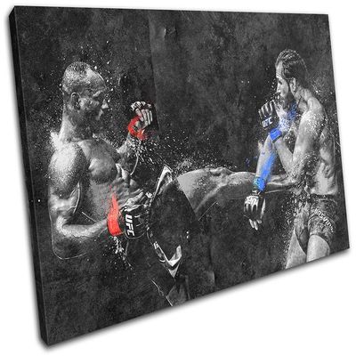 Bold Bloc Design - UFC MMA Usman Masvidal Grunge Sports 120x80cm Single Canvas Art Print Box Framed Picture Wall Hanging - Hand Made in The UK - Framed and Ready to Hang 13-9623(00B)-SG32-LO-E