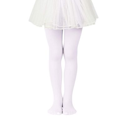 Zando Baby Tights for Toddler Girls 2T-3T - Ultra Soft White Ballet Tights 3T Elastic Ballet Footed Halloween Tight Girl for Daily School Christmas 1-3 Years