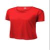 SPORT-TEK Women's PosiCharge Draft Crop Tee True Red view 3
