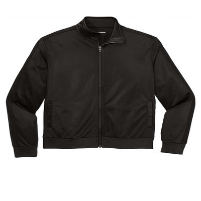SPORT-TEK Unisex Tricot Sleeve Stripe Track Jacket | Lightweight Zip Up Jacket for Men & Women