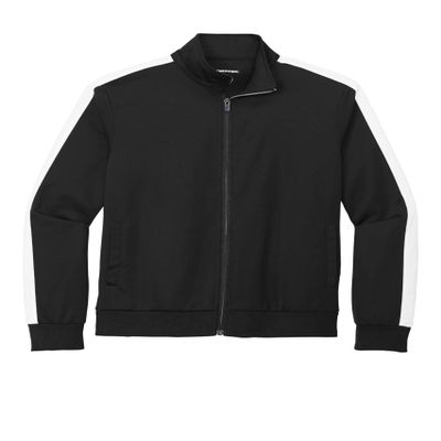 SPORT-TEK Unisex Tricot Sleeve Stripe Track Jacket | Lightweight Zip Up Jacket for Men & Women
