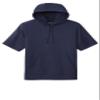 SPORT-TEK Unisex Sport-Wick Fleece Short Sleeve Hooded Pullover, Navy, Large view 1