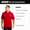 SPORT-TEK Unisex Sport-Wick Fleece Short Sleeve Hooded Pullover, Navy, Large view 4