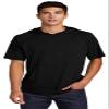 SPORT-TEK Unisex PosiCharge Tri-Blend Wicking Short Sleeve Hoodie, Black Triad Solid, Medium view 1