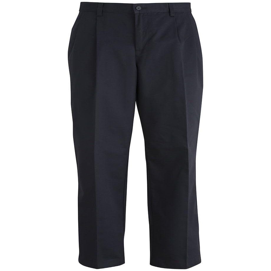 Edwards Garment Mens Utility Chino Pleated Pant Navy