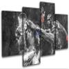 Bold Bloc Design - UFC MMA Jon Jones Dominick Reyes Sports 160x90cm MULTI Canvas Art Print Box Framed Picture Wall Hanging - Hand Made In The UK - Framed And Ready To Hang 13-9625(00B)-MP04-LO-C view 1
