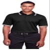 Devon & Jones Men's CrownLux Performance Plaited Tipped Polo M Black/White view 1