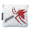 GOOACTION 1PC Spider Golf Club Mallet Putter Cover Magnetic Closure with Creative Embroidery Pattern Synthetic Leather White Golf Head Covers view 2