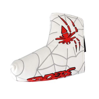 GOOACTION Spider Golf Club Blade Putter Cover Magnetic Closure Creative Embroidery Pattern Synthetic Leather White Putters Headcovers