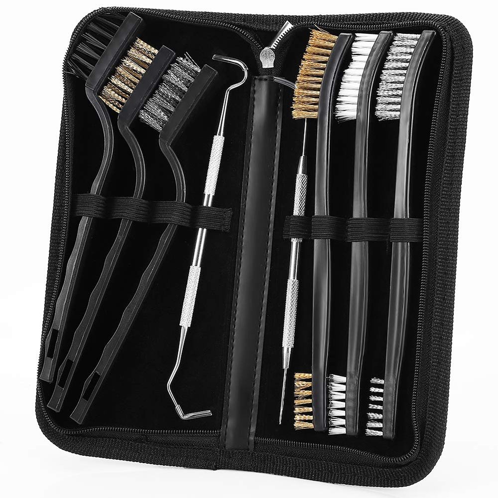 Accmor Gun Brushes & Picks, Universal Gun Cleaning Tools Set Brass Steel Nylon Bristle Brushes & Stainless Steel Picks Gun Cleaning and Maintenance