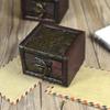 BaoST 1 Pc Small Vintage Wooden Jewelry Box Metal Lock Mini Jewelry Holder Necklace Earring Bracelet Storage Gift Box Treasure Organizer Random view 4