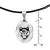AeraVida Clever Fox Face on Oval Shaped .925 Sterling Silver Locket Necklace with Cotton Cord | Stylish and Unique Women's Fashion Jewelry Accessory view 4