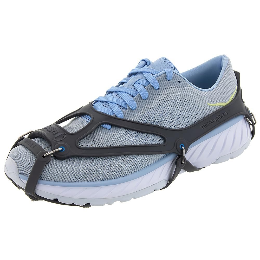Kahtoola 1st Gen NANOspikes Footwear Traction for ICY Winter Road Running & Walking - Charcoal - X-Large