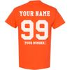 Custom T Shirts for Men & Women Add Your Own Text Personalized Back Side T-Shirt Orange view 1