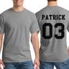 Custom T Shirts for Men & Women Add Your Own Text Personalized Back Side T-Shirt Sport Grey view 3
