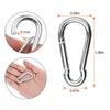 100 Pack 2 Inch Spring Snap Hook M5 Carabiner Clip Galvanized Steel 2In Small Silver Quick Link Clip Keychain for Camping, Hiking, Outdoor and Gym, M5 Bulk Heavy Duty Carabiner Clips view 2